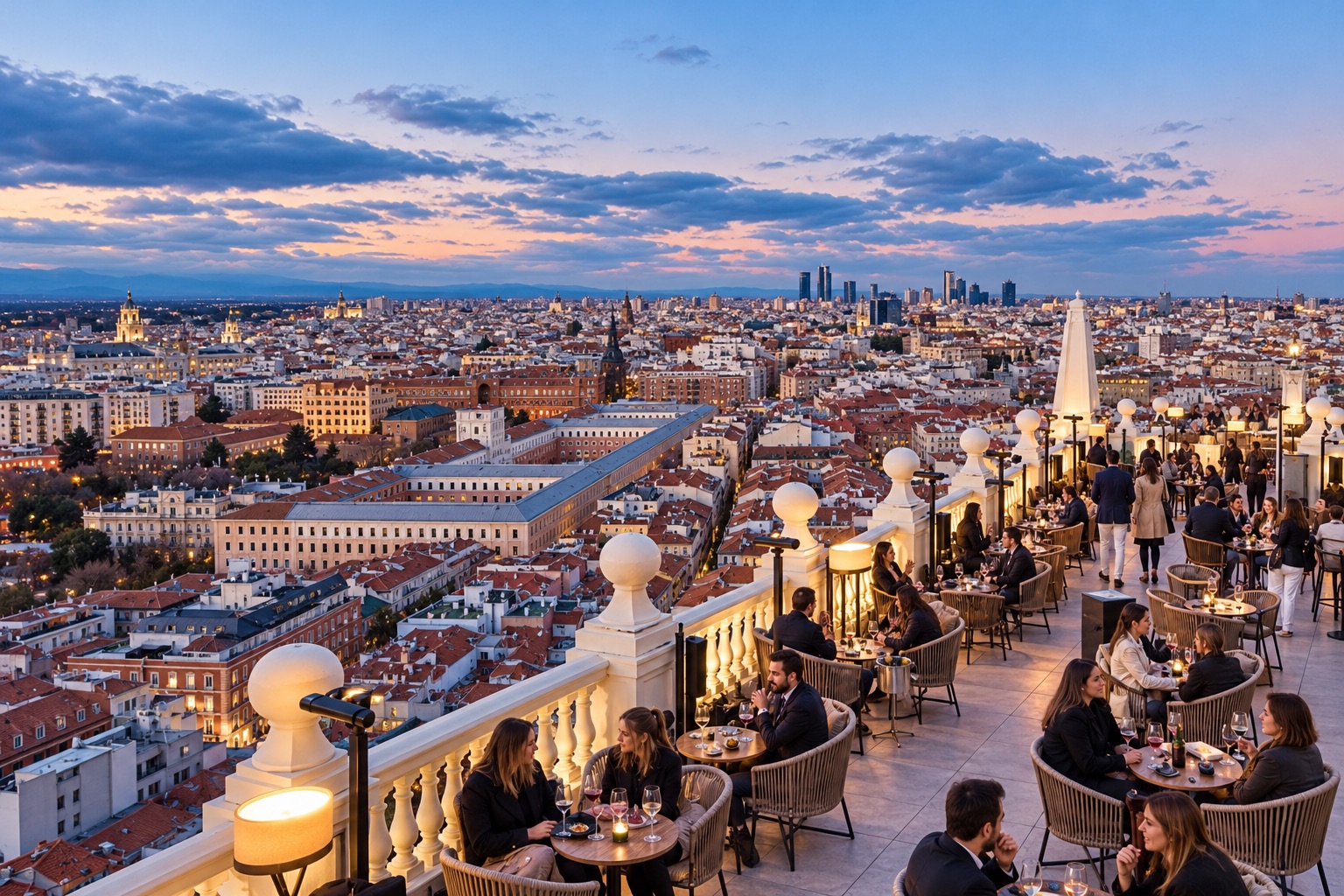 Foto från takterrassen 360º Rooftop Bar.